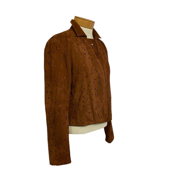 Worth Sz 8 Brown, Suede, Laser Cut Jacket - Picture 4 of 9